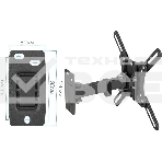 Кронштейн для телевизора Kromax CORBEL-4 черный, 15'-42' макс. 25 кг, настенный, поворот и наклон, фото3