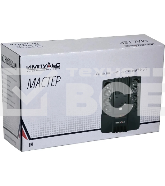Источник бесперебойного питания Импульс ИБП ИМПУЛЬС МАСТЕР 1000, 1000ВА/600Вт, LED, USB, RJ11/RJ45, SCHUKOx8