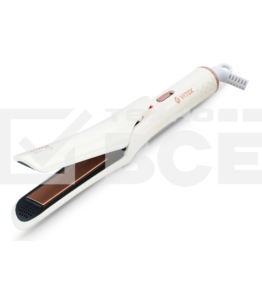 Выпрямитель Vitek VT-8406 25Вт белый макс.темп.:200С покрытие:керамико-турмалиновое