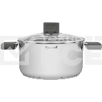Кастрюля Rondell Quadro RDS-1596, 3.1л, 20 см, с крышкой, стальной, фото 1