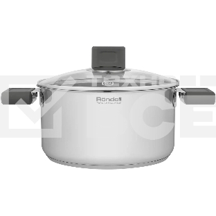 Кастрюля Rondell Quadro RDS-1596, 3.1л, 20 см, с крышкой, стальной