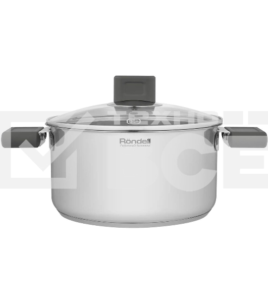 Кастрюля Rondell Quadro RDS-1596, 3.1л, 20 см, с крышкой, стальной