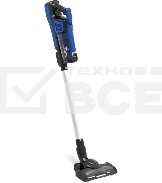 Пылесос вертикальный Blackton Bt VCA1401B черный-синий, питание от аккумулятора, 120 Вт, уборка сухая, пылесборник 0.6 л, работа от АКБ max 40 мин