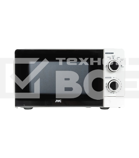 Микроволновая печь JVC JK-MW121M белый, 20 л, 700 Вт, переключатели - поворотный механизм
