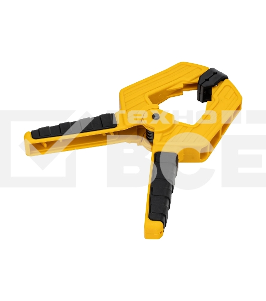 Струбцина клещеобразная Denzel усиленная 80 х 60 мм, двухкомпонентные рукоятки