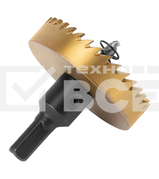 Коронка по металлу Denzel HSS, 60 мм, нитридтитановое покрытие