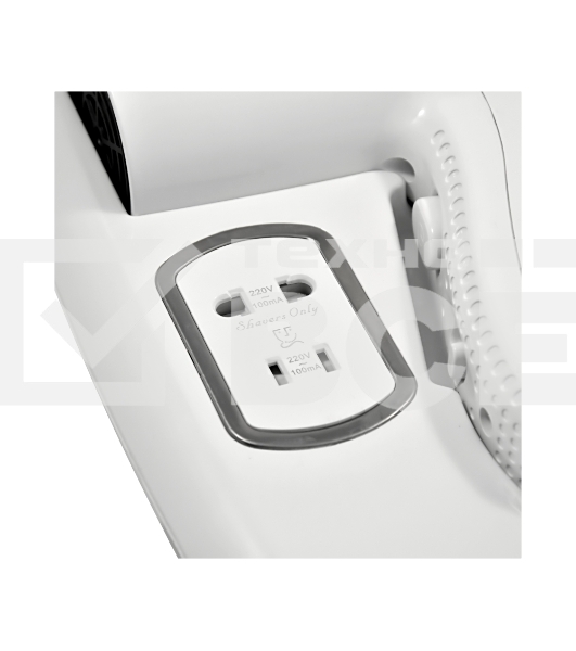 Фен для волос настенный Puff 1203B, белый, 1,2 кВт