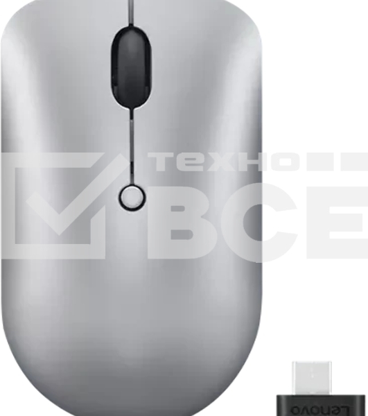 Мышь беспроводная Lenovo 540 светло-серый, 2400 dpi, радиоканал, USB-C, кнопки - 4