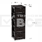Комод Альтернатива М6498 Эконом, 5 секций, черный, фото3