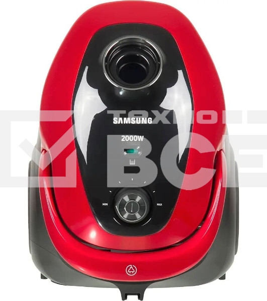 Пылесос Samsung VC20M257AWR красный, 460/2000 Вт, уборка сухая, пылесборник мешок 2.5 л