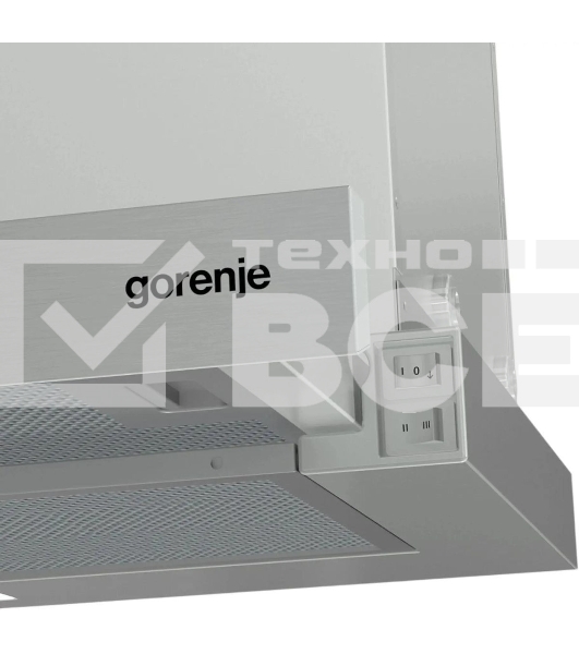 Вытяжка встраиваемая Gorenje TH60E5X черный управление: кнопочное (1 мотор)