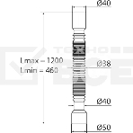 Труба гибкая МИНИ ЭЛИТ L 1200 мм D40-D40/50, фото3