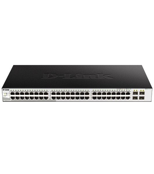 Коммутатор D-Link DGS-1210-52/ME/B1A, 48×1 Гбит/с + 4×1 Гбит/с SFP, управляемый