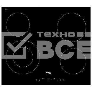 Встраиваемая электрическая варочная поверхность Beko HIC 64402 T, Черный