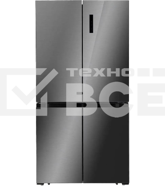 Холодильник LEX LCD505SsGID звездно серый/стекло трехкамерный 321/144 л морозилка снизу, No Frost, Side by Side