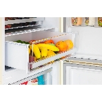 Холодильник HIBERG RFC-400DX NFGY инвертер бежевое стекло двухкамерный 257/94л морозилка снизу, фото4