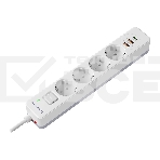 Удлинитель с сетевым фильтром Defender DFS 141, белый, 4розетки, USB+TypeC, 1.5 м., фото9