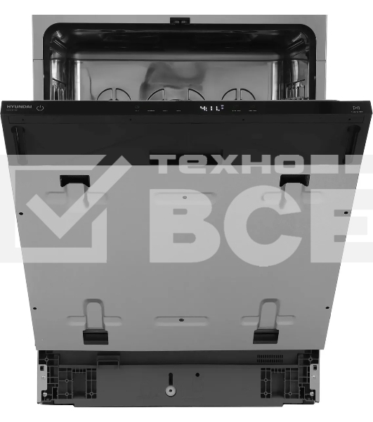 Встраиваемая посудомоечная машина Hyundai HBD 642 2100 Вт, полноразмерная, нержавеющая сталь, инвертер, загрузка 13 комплектов