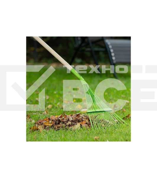 Грабли веерные стальные Palisad, 565 мм, 22 плоских зуба, эмалированные, усиленные, без черенка