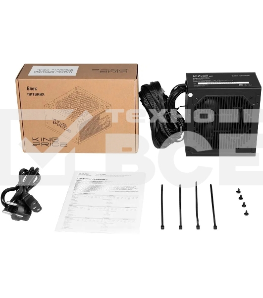 Блок питания KingPrice ATX 350W KPPSU350 (20+4pin) 120мм fan 2xSATA RTL