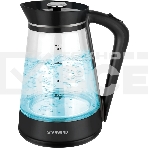 Чайник электрический Starwind SKG2116 1.8л. 1700Вт черный/прозрачный корпус: стекло, фото 1