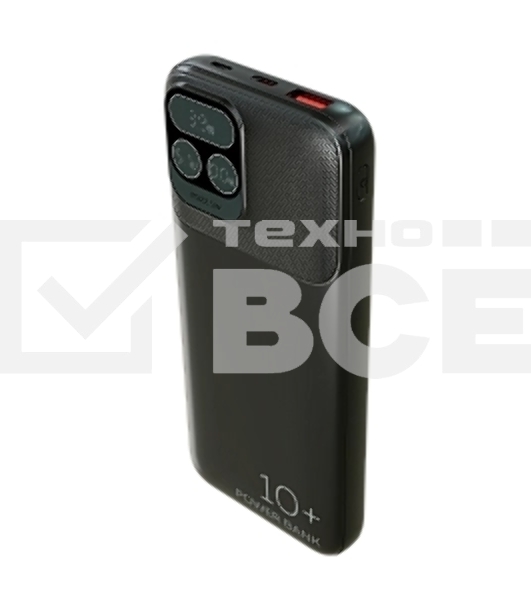 Портативный аккумулятор More choice (4620202550590) PB55-10 с кабелем 1USB 3.0A 22.5W PD - 10000mAh черный