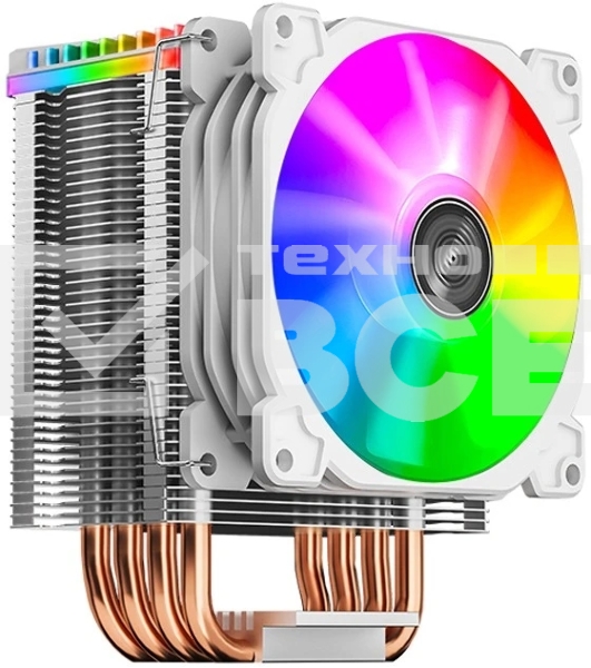 Кулер JONSBO CR-1400 White LGA1700/1200/115X/AM4 (24шт/кор, TDP 125W, PWM, 92мм ARGb Fan, 4 тепловые трубки, 4-pin, белый) Retail