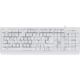 Клавиатура проводная Acer OKW400 белый USB Multimedia (ZL.KBDEE.01B) кабель 1.8м