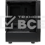 Компьютерный корпус без блока питания Case HSPD M540, Mesh Mid Tower, черный, TG, 0.45 SPCC, no fans, ATX, mATX, mITX, 160/300/150мм, 2x2.5