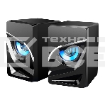 Акустическая система 2.0 Qumo Rage AS005, 10 ВТ, объемное звучание, синяя подсветка (отключаемая), USB/Jack 3,5мм, фото2