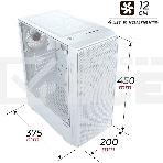 Компьютерный корпус Ginzzu RX330 ATX FAN 12CM FRGb*4 Белый, фото11
