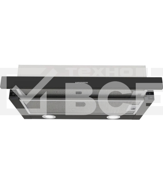 Вытяжка встраиваемая Kuppersberg SlimDual 60 B черный, 60 см, 650 куб. м/ч, 53 дБ