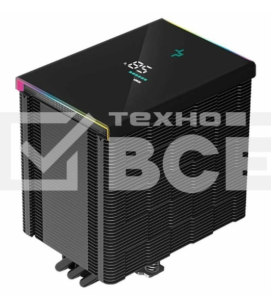 Кулер для процессора DEEPCOOL AK500 DIGITAL черный, 120 мм, алюминий/медь, 1850 об/мин, 28 дБ, 4 pin, 240 Вт, 160 мм