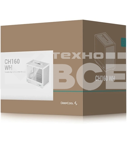 Компьютерный корпус ПК без блока питания Deepcool Case CH160 белый