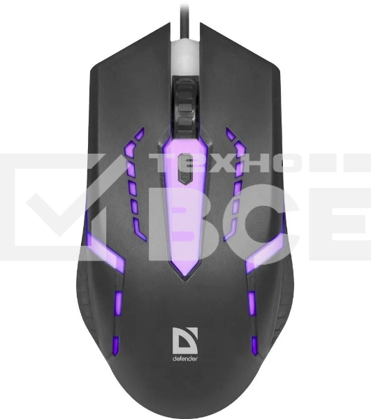 Мышь проводная Defender Hit MB-601 черный, 1200 dpi, USB, кнопки - 4