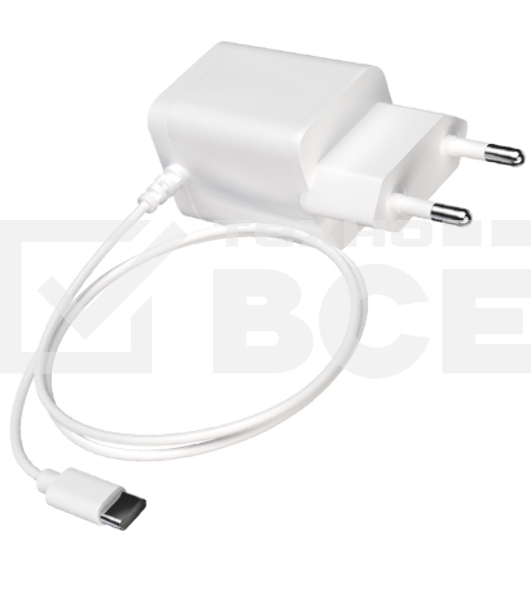 Сетевое зарядное устройство Maxvi A202T 2хUSB 2А 10W + литой кабель Type-C 1.2м, белый