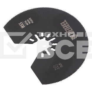 Насадка для МФИ Denzel отрезная полукруг., HSS, по металлу и дереву, 80 х 1,2 мм, мелкий зуб