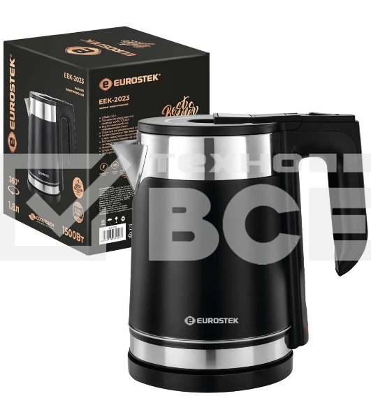 Чайник электрический Eurostek EEK-2023, 1,8 л, технология двухслойного корпуса COOL TOUCH