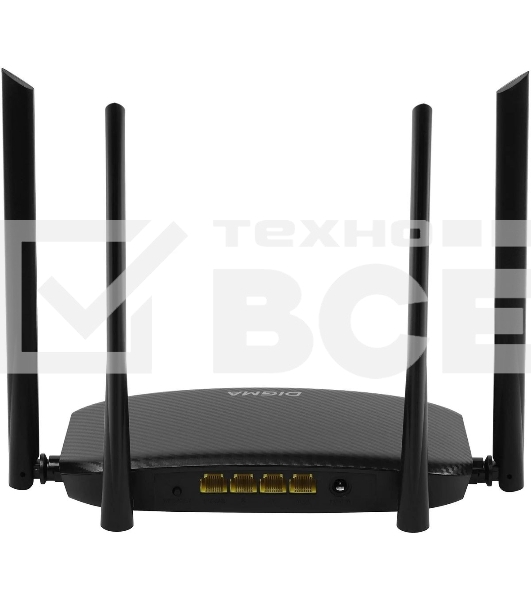 Роутер беспроводной Digma DWR-AC1202 AC1200 10/100/1000BASE-TX черный