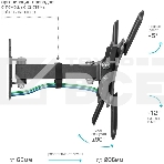 Кронштейн для телевизора Kromax CORBEL-4 черный, 15'-42' макс. 25 кг, настенный, поворот и наклон, фото4