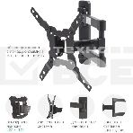Кронштейн для телевизора Kromax GALACTIC-12 черный, 15'-42' макс. 25 кг, настенный, поворот и наклон, фото5