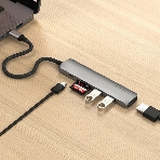 Док-станция Satechi ST-P6SM, USB Type-C, USB Type-C/HDMI/2xUSB Type-A/SD/microSD, USB Type-C, фото5