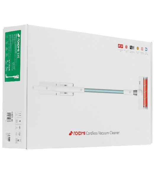 Пылесос вертикальный Roidmi S1E (XCQ17RM) белый/голубой, питание от аккумулятора, 100 Вт, уборка сухая, пылесборник 0.4 л
