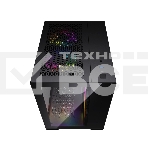 Компьютерный корпус Powercase Vision Micro, Black, Tempered Glass, 4х 120mm 5-color fan, чёрный, mATX  (CVBM-L4), фото3