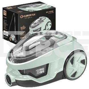 Пылесос Eurostek EVC-KP05С серый/бирюзовый, 400/2200 Вт, уборка сухая, пылесборник контейнер 2.5 л