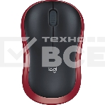 Мышь беспроводная Logitech M185 красный, 1000 dpi, радиоканал, USB, кнопки - 3, фото 1
