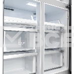 Холодильник LEX LCD505SsGID звездно серый/стекло трехкамерный 321/144 л морозилка снизу, No Frost, Side by Side, фото3