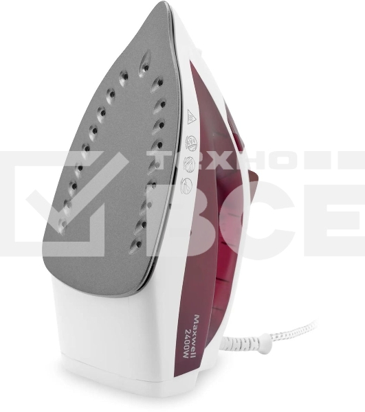 Утюг Maxwell MW-3006, 2400Вт, белый/бордовый