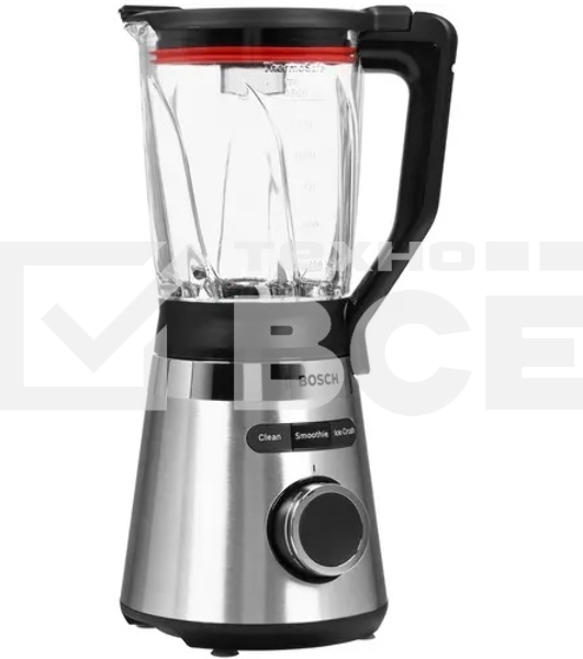 Блендер стационарный Bosch MMB6384M, 1200Вт, черный/нержавеющая сталь