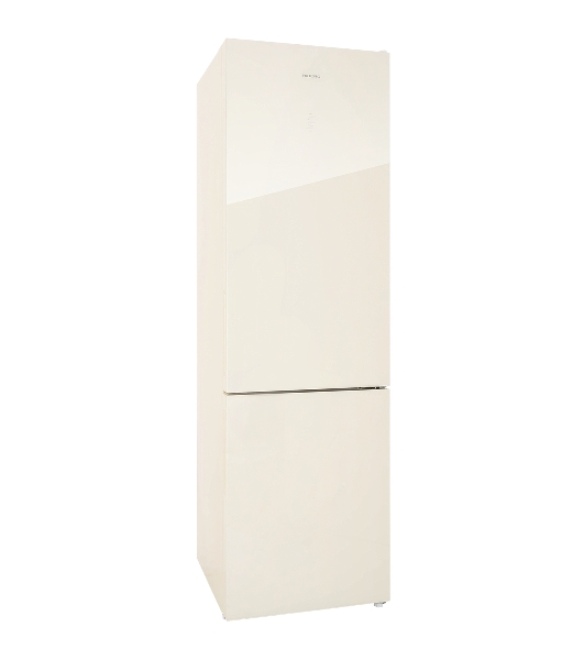 Холодильник HIBERG RFC-400DX NFGY инвертер бежевое стекло двухкамерный 257/94л морозилка снизу